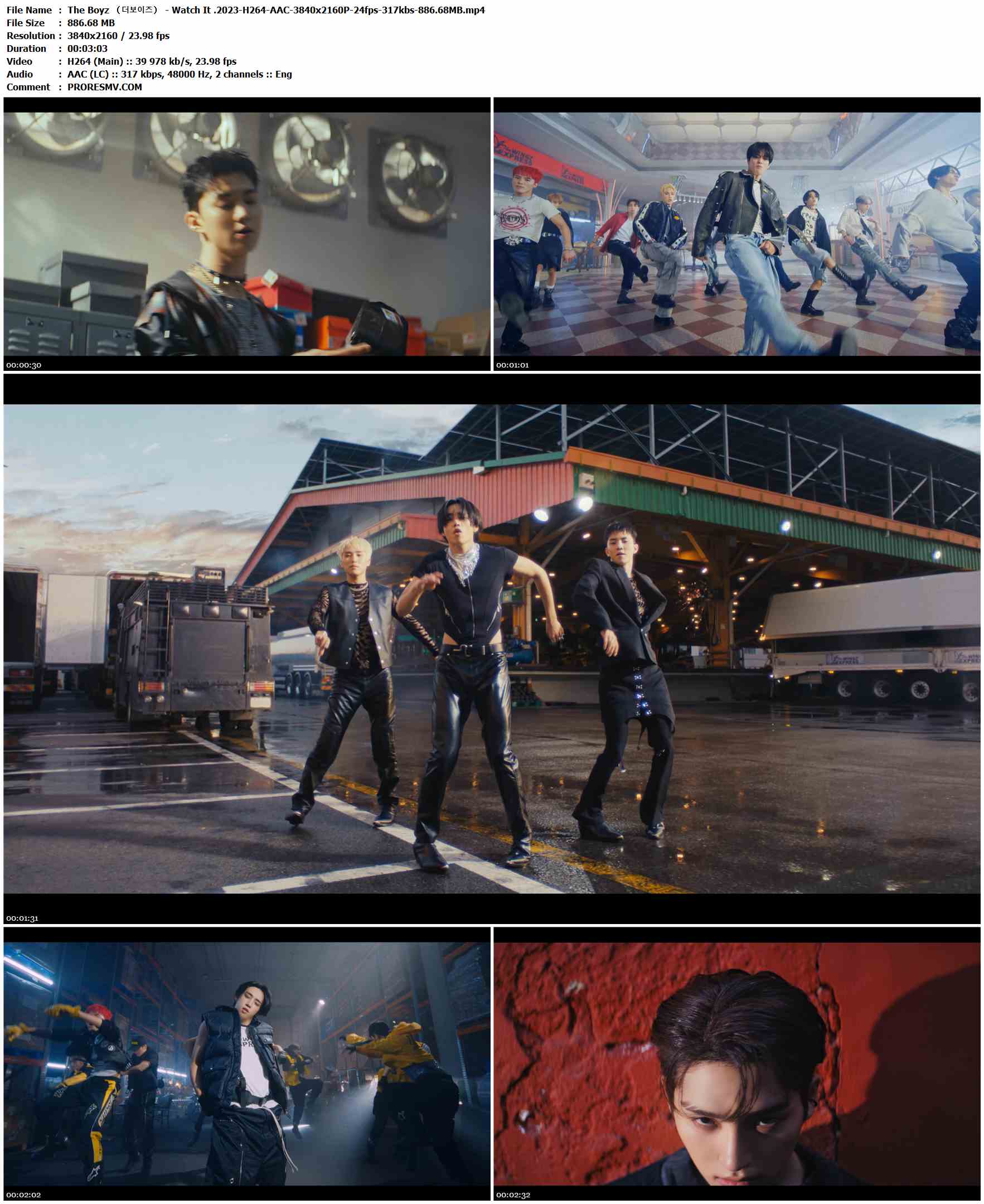 The Boyz （더보이즈） - Watch It .2023-H264-AAC-3840x2160P-24fps-317kbs-886.68MB官方MV_高清MV